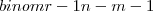 binom{r-1}{n-m-1}